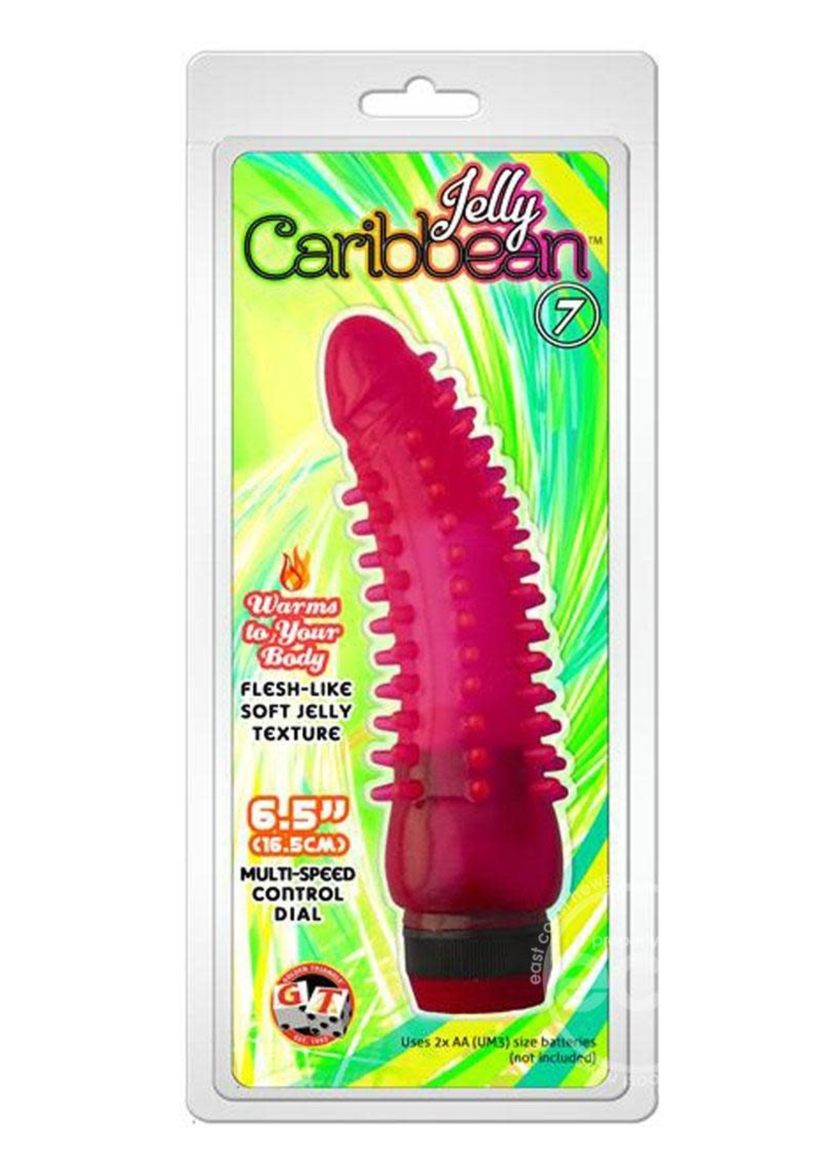 Jelly Caribbean Number 7 Calypso Jelly Vibrator in Pink