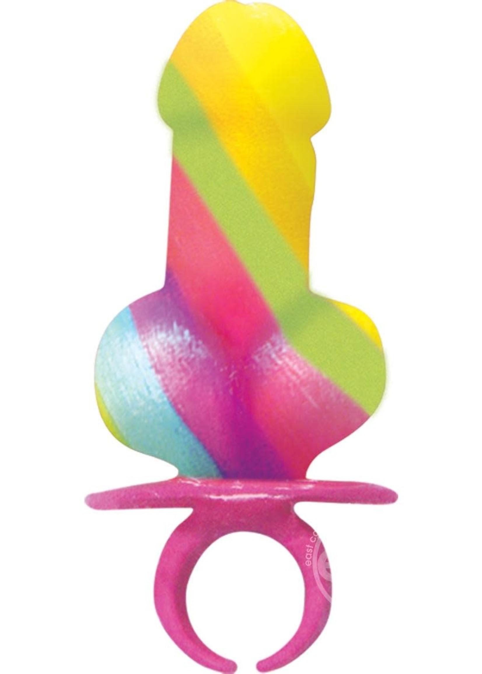 Rainbow Candy Pecker Finger Ring