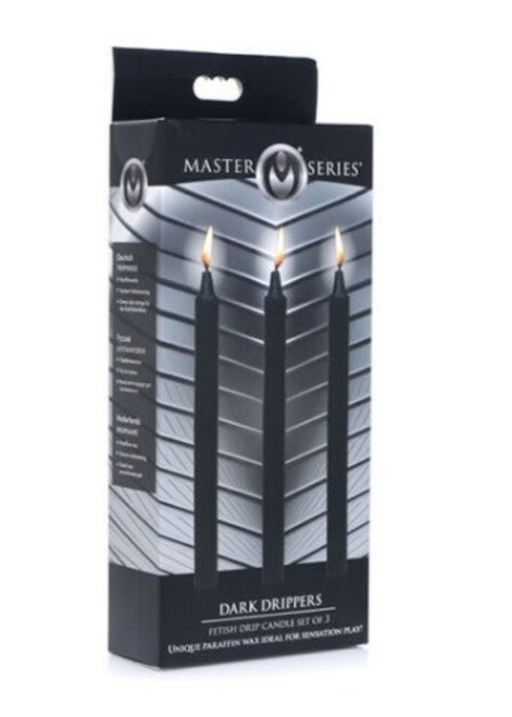 Master Series Dark Drippers Fetish Drip Candles (set of 3) - Black