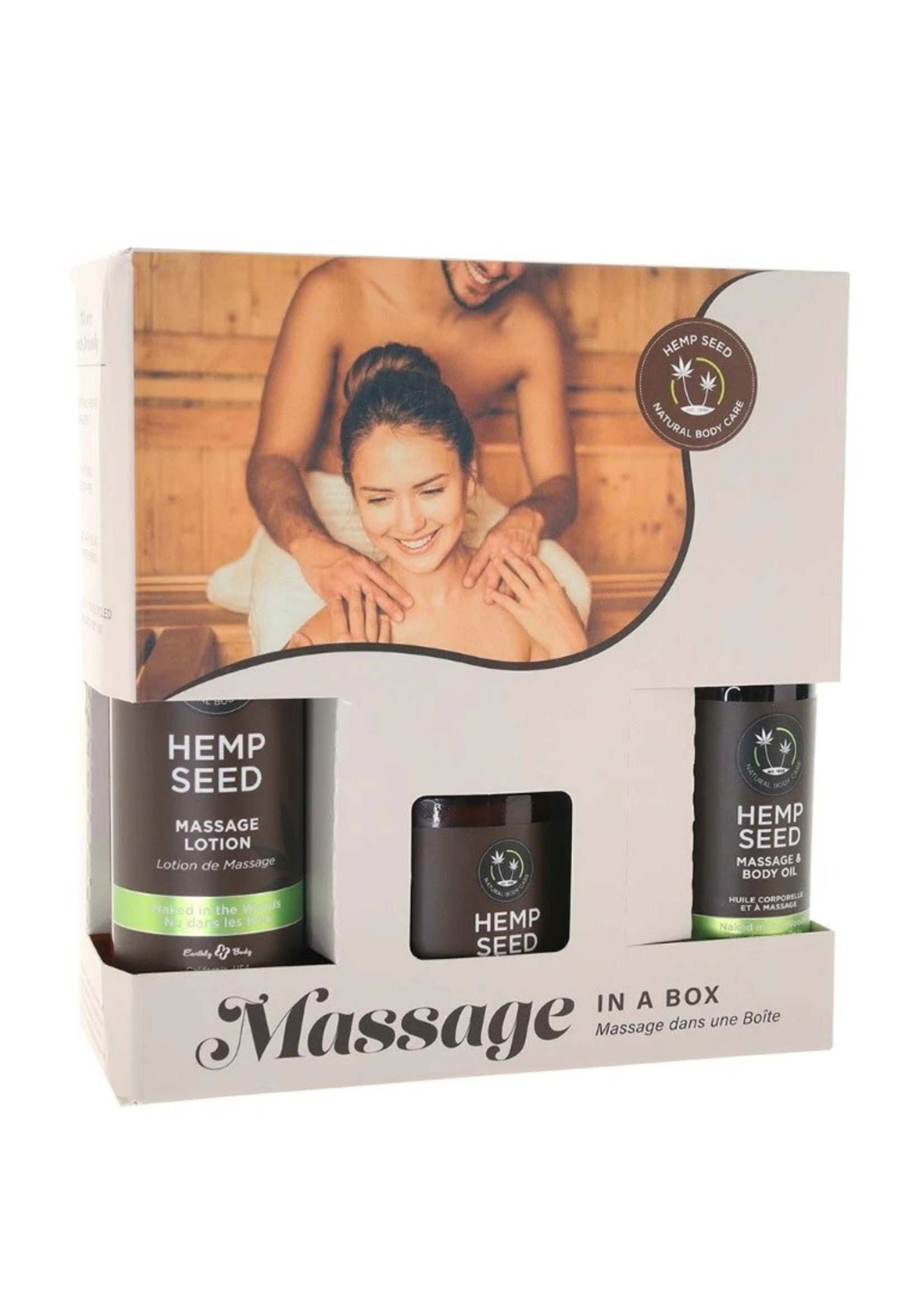 Hemp Seed Massage In a Box in Naked in The Woods
