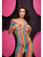 Worlds Jaquard Rainbow Mini Dress