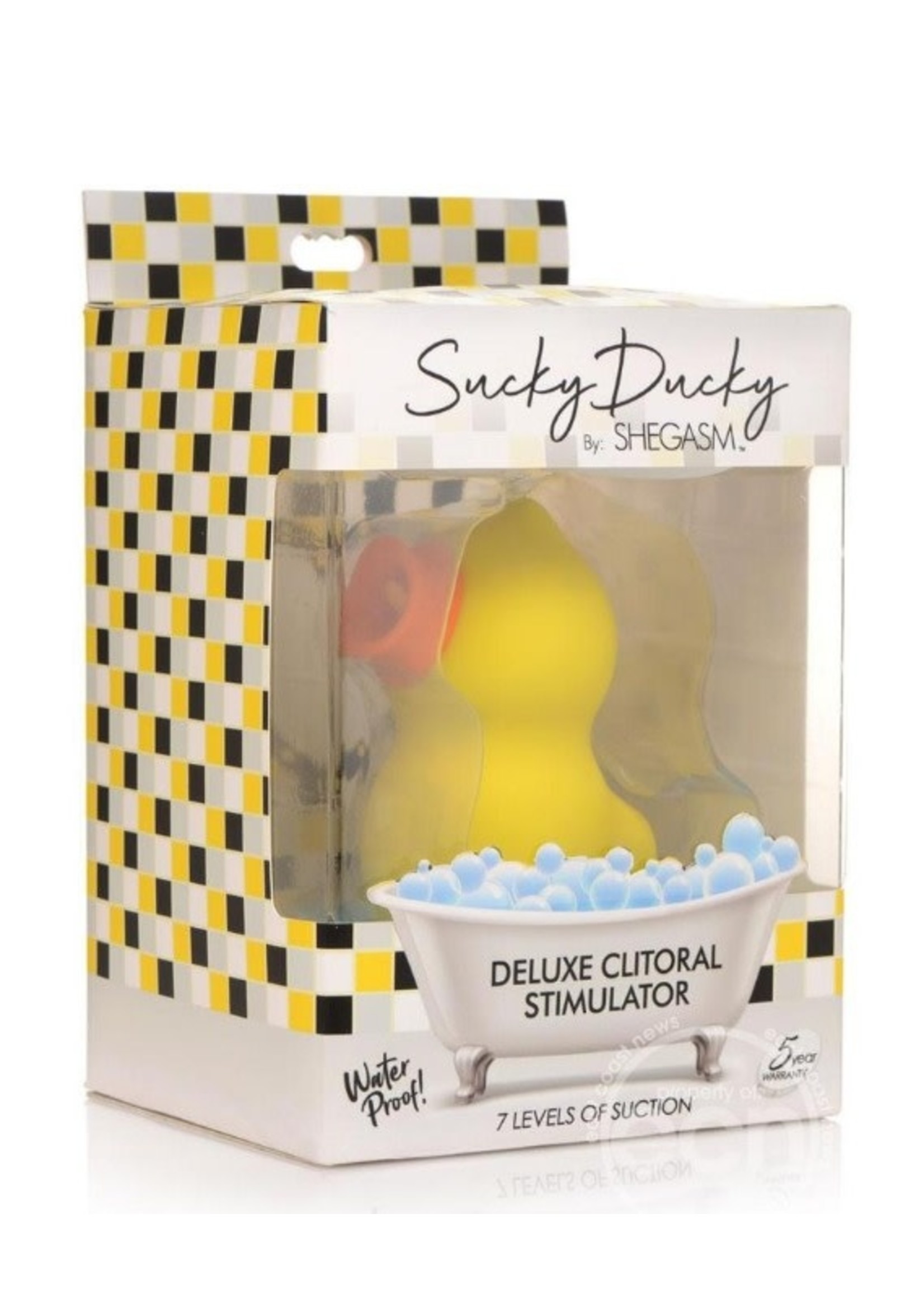 Inmi Sucky Ducky Deluxe Rechargeable Silicone Clitoral Stimulator - Yellow