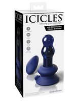 Icicles No. 83 Rechargeable Glass Plug with Remote Control - Blue