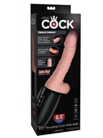 King Cock Plus Thrusting Cock with Balls 6.5in - Vanilla