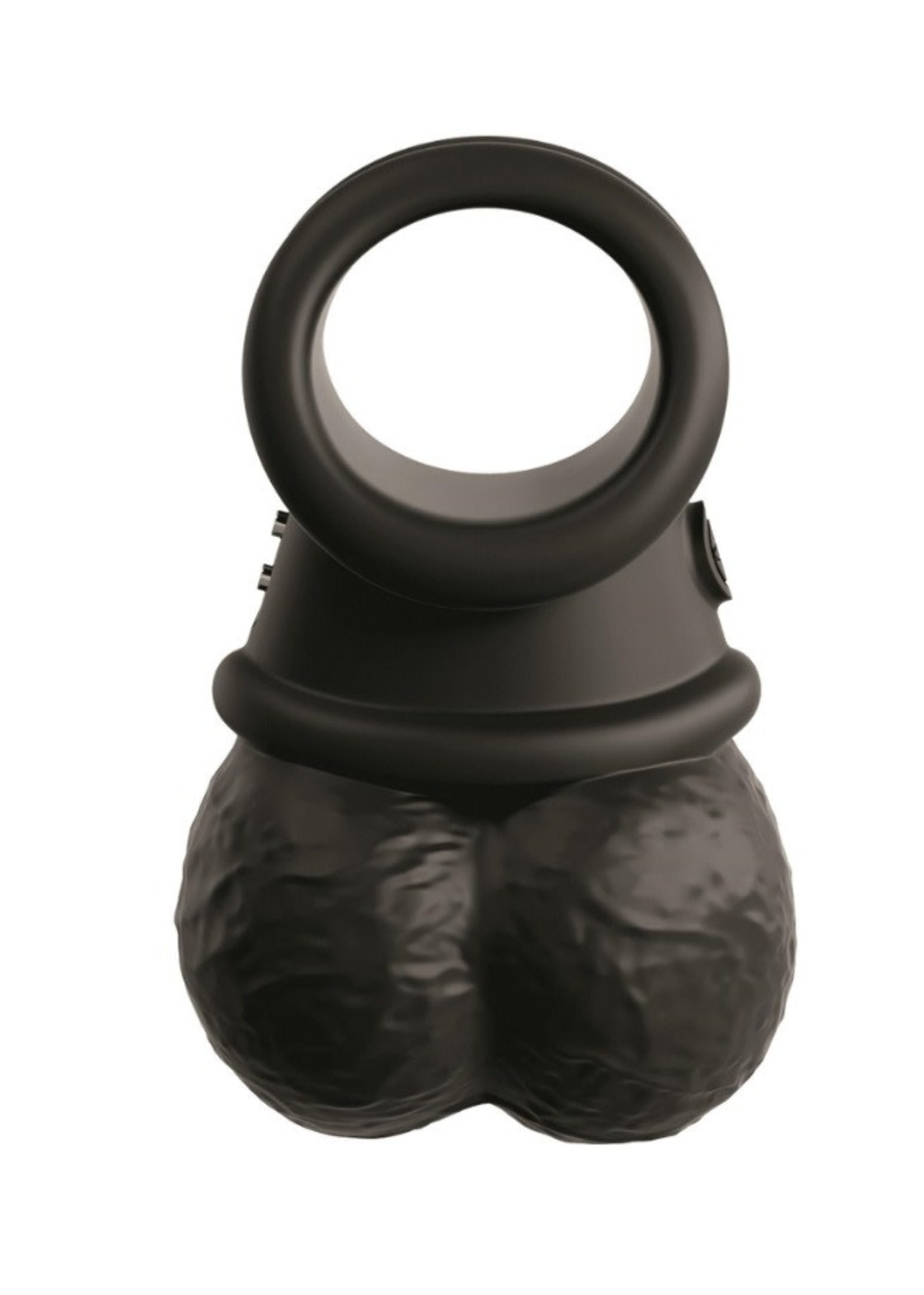 King Cock Elite Crown Jewels Silicone Balls and Cockring - Black