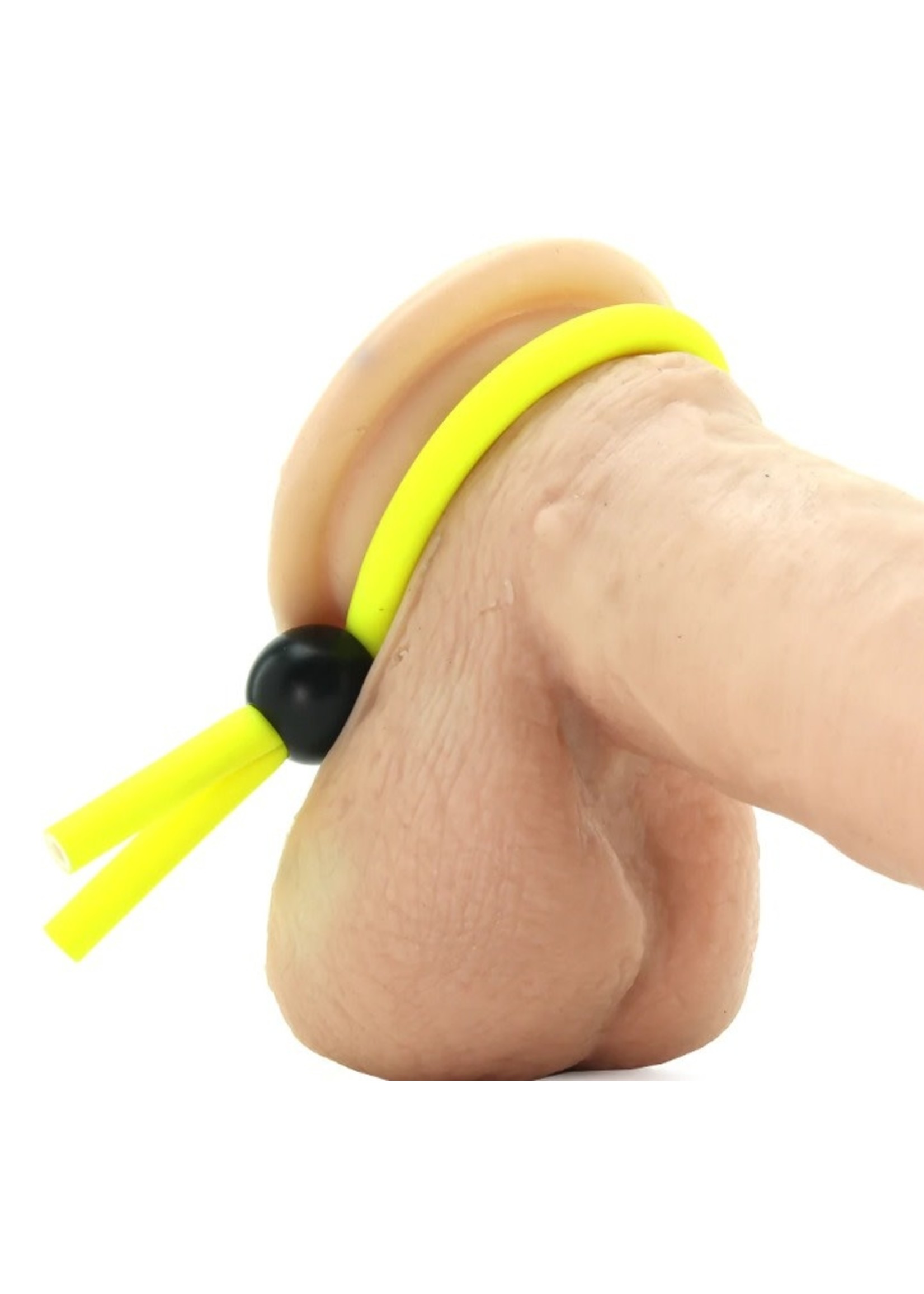 Julian's Stud Adjustable Cock Ring - Red & Yellow