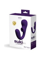 VeDO Suki Plus Rechargeable Silicone Dual Vibrator - Deep Purple
