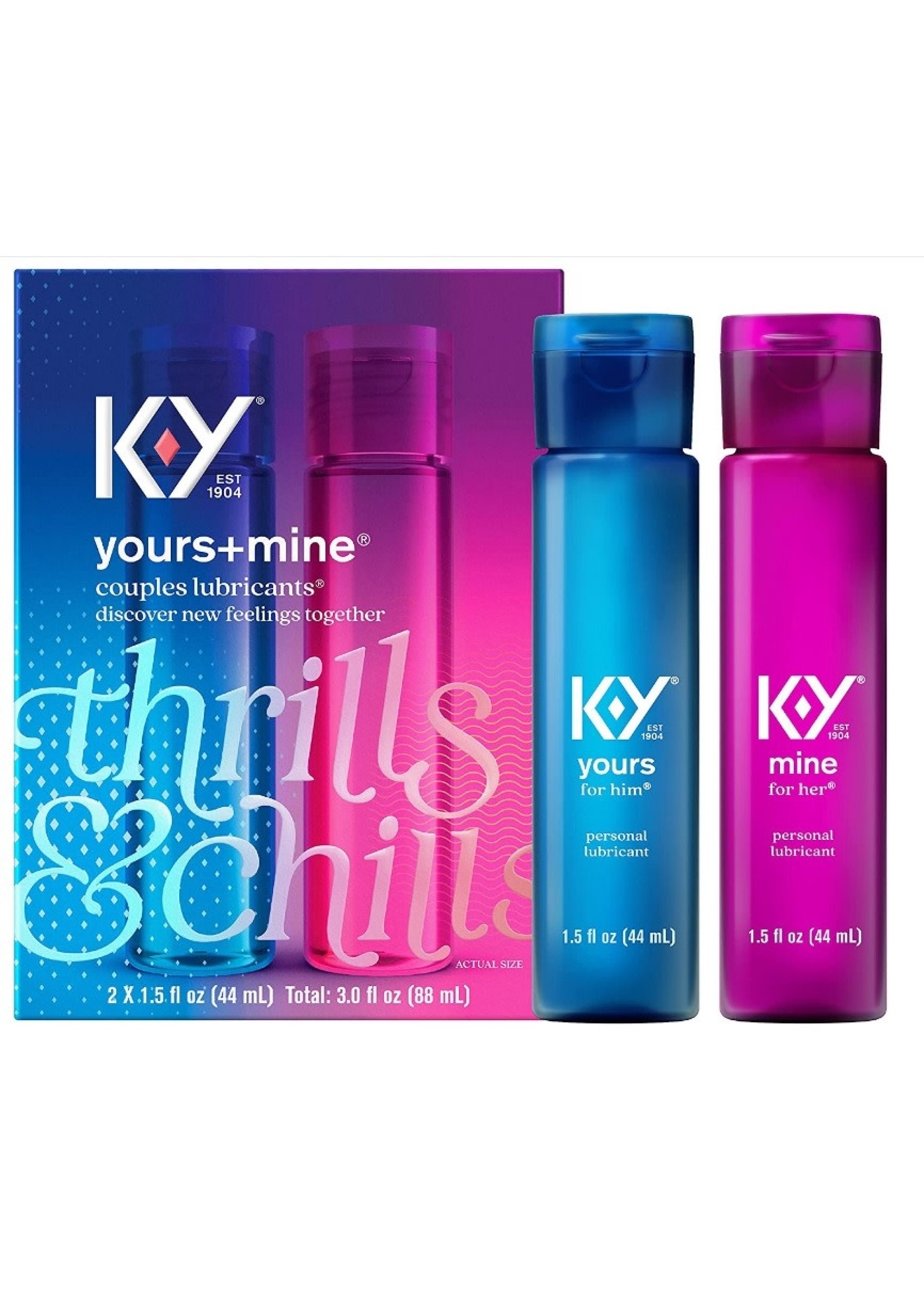 K-Y Yours + Mine Couples Lubricant 2 x 1.5oz