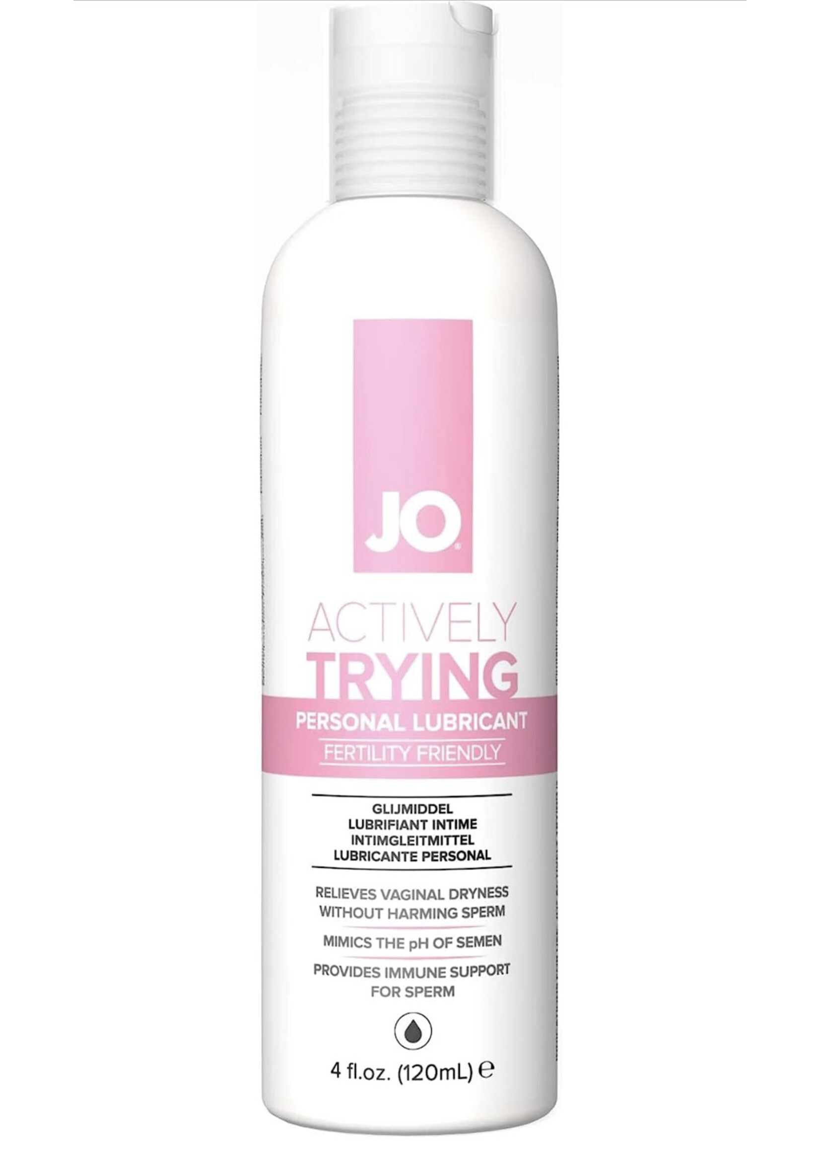 Jo Actively Trying Personal Water Based Lubricant Fertility Friendly 4oz