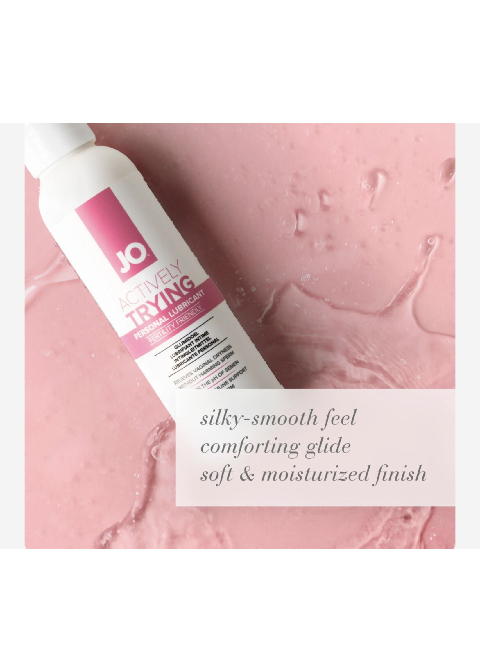 Jo Actively Trying Personal Water Based Lubricant Fertility Friendly 4oz