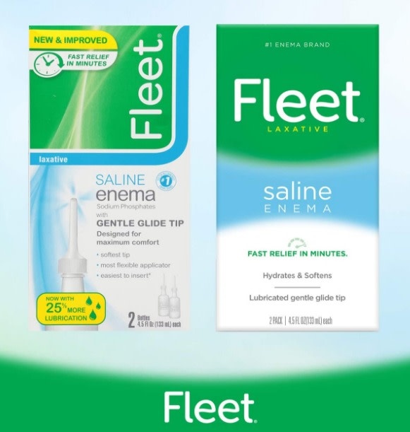 Fleet Laxative Saline Enema 4.5oz 2 Pack Bad Baby's