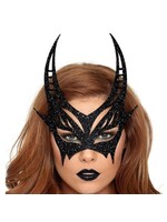 Leg Avenue Glitter Devil Mask - Black
