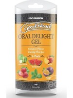 GoodHead Oral Delight Gel .24oz (6 Pack) - Assorted Green Apple, Mint, Peach, Strawberry, Watermelon, Passion Fruit