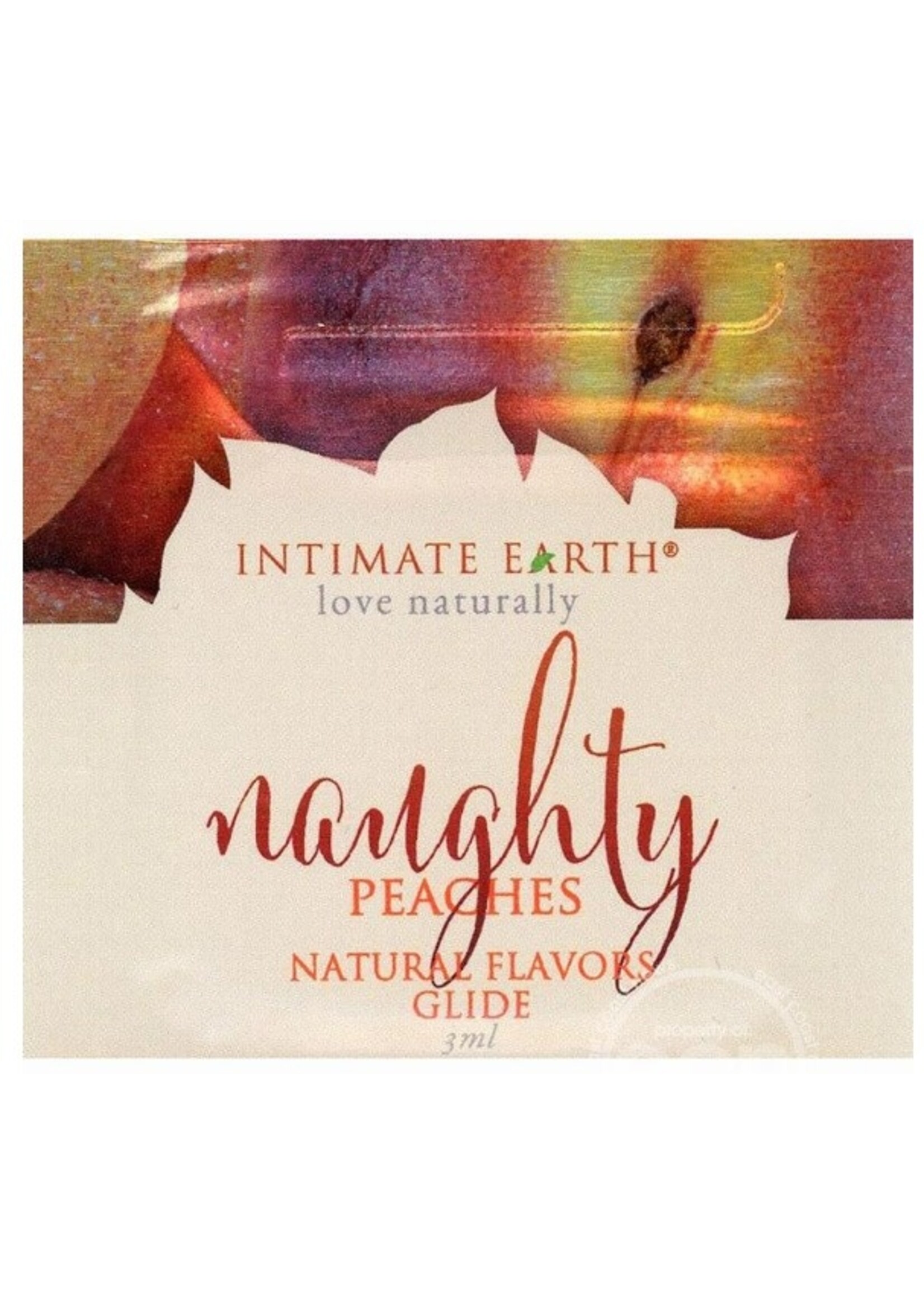 Intimate Earth Natural Flavors Glide Lubricant Naughty Peaches 3ml Foil