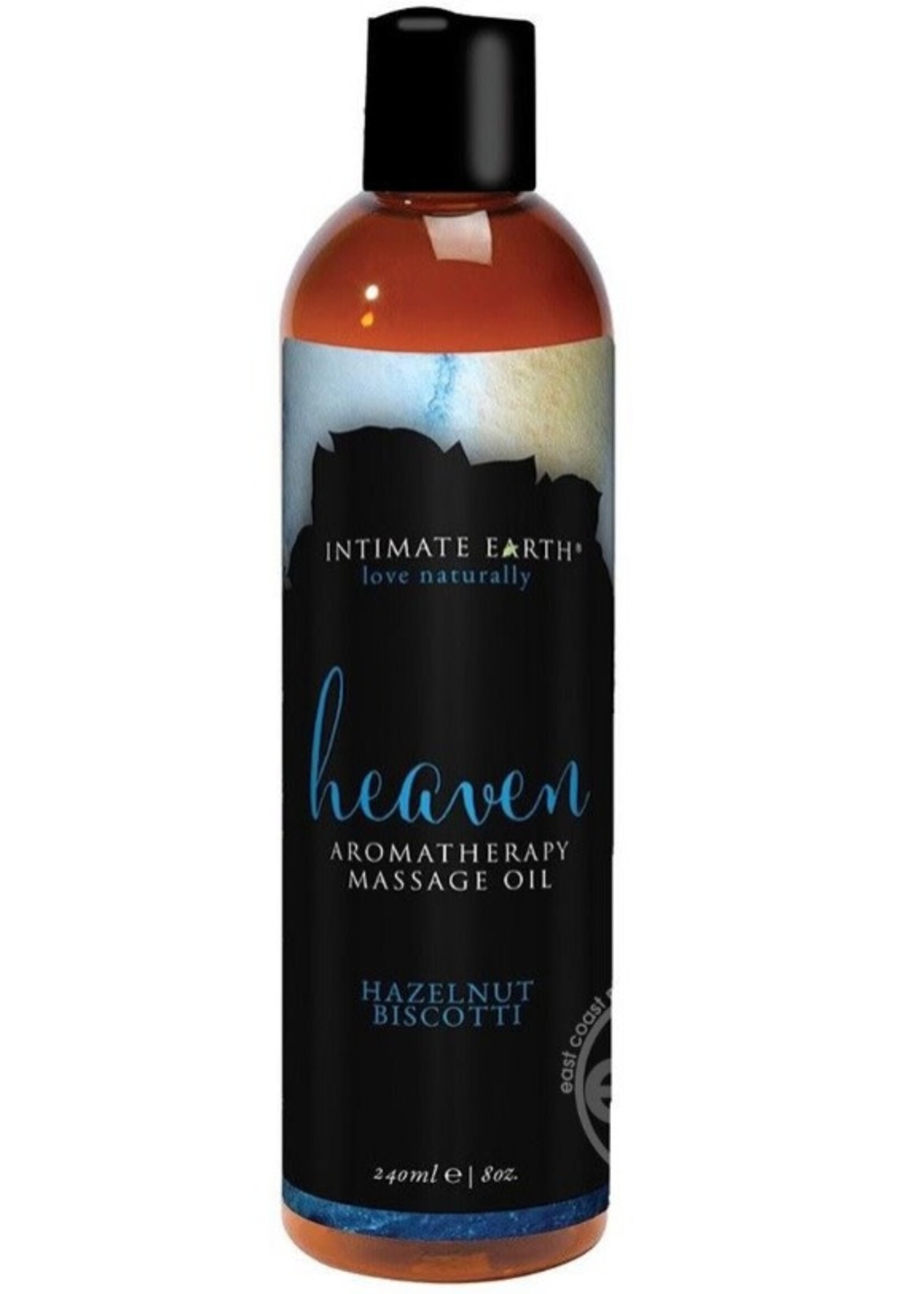 Intimate Earth Heaven Aromatherapy Massage Oil Hazelnut Biscotti 8oz