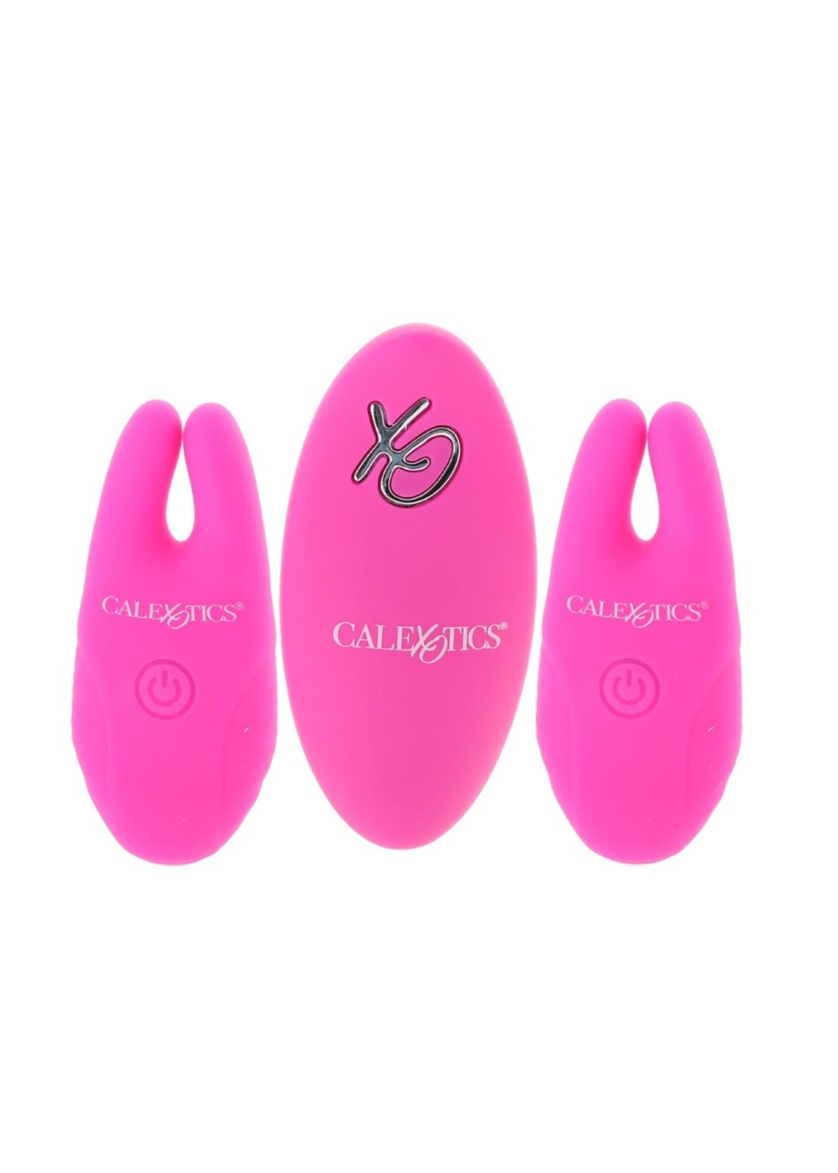 Remote Silicone Nipple Clamps in Pink