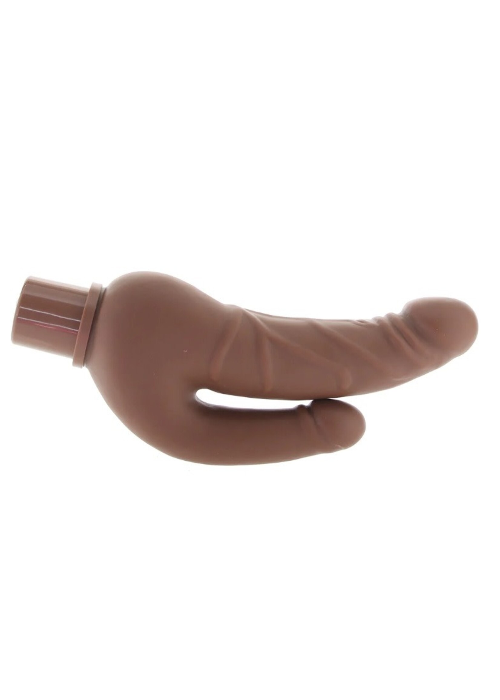 Power Stud Rechargeable Over & Under Vibe in Brown