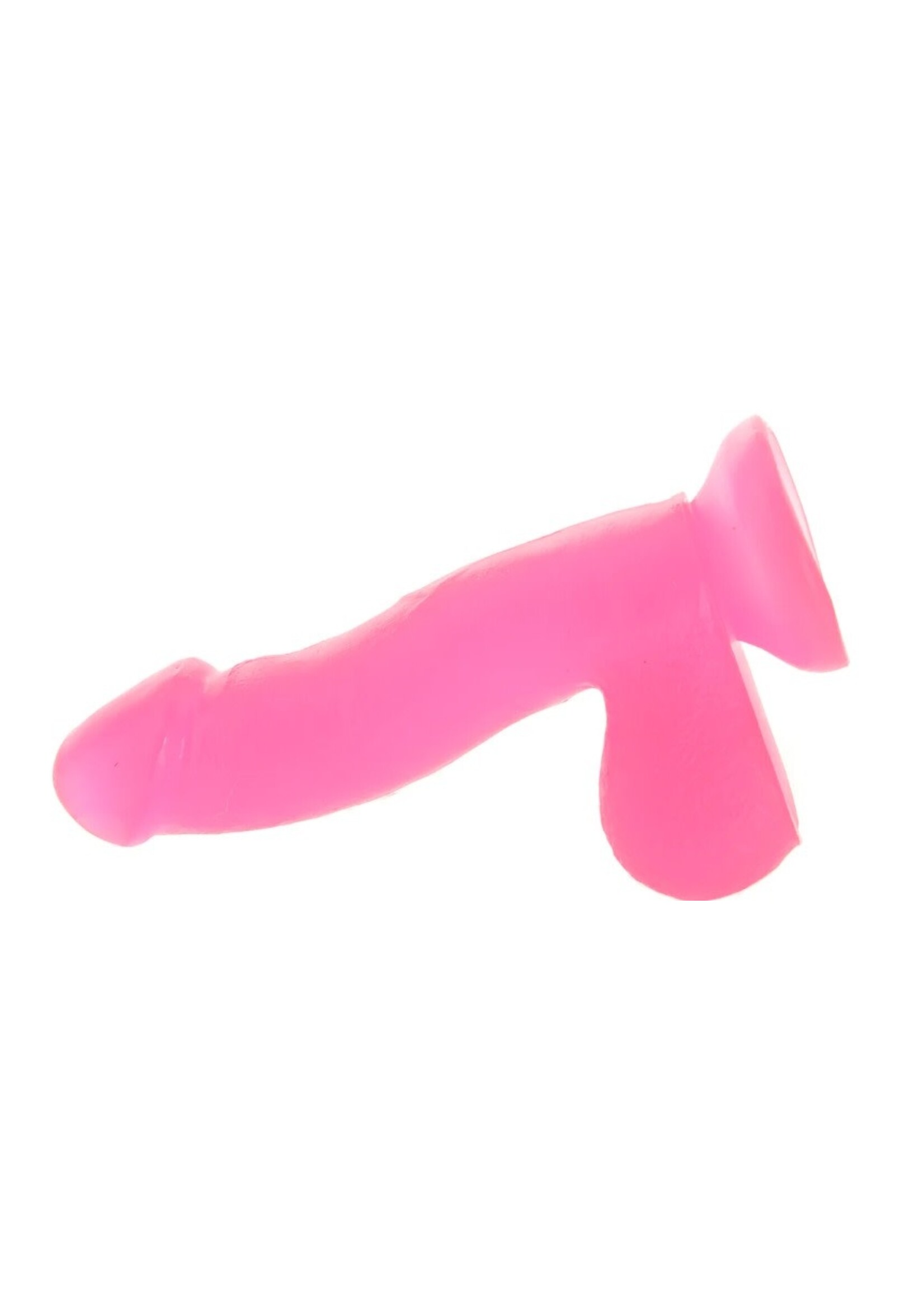 Basix 6.5 Inch Suction Base Dildo in Pink