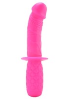 Silicone Grip G-Spot Thruster Dildo in Pink
