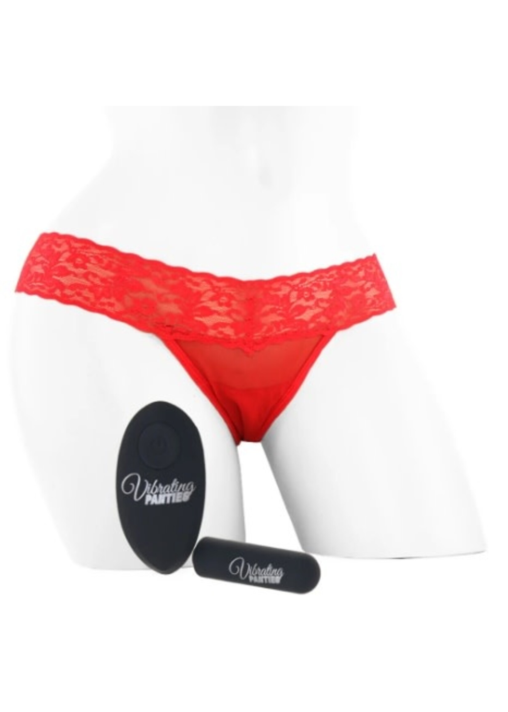 Wireless Remote Vibrating Red Panties Large M/L