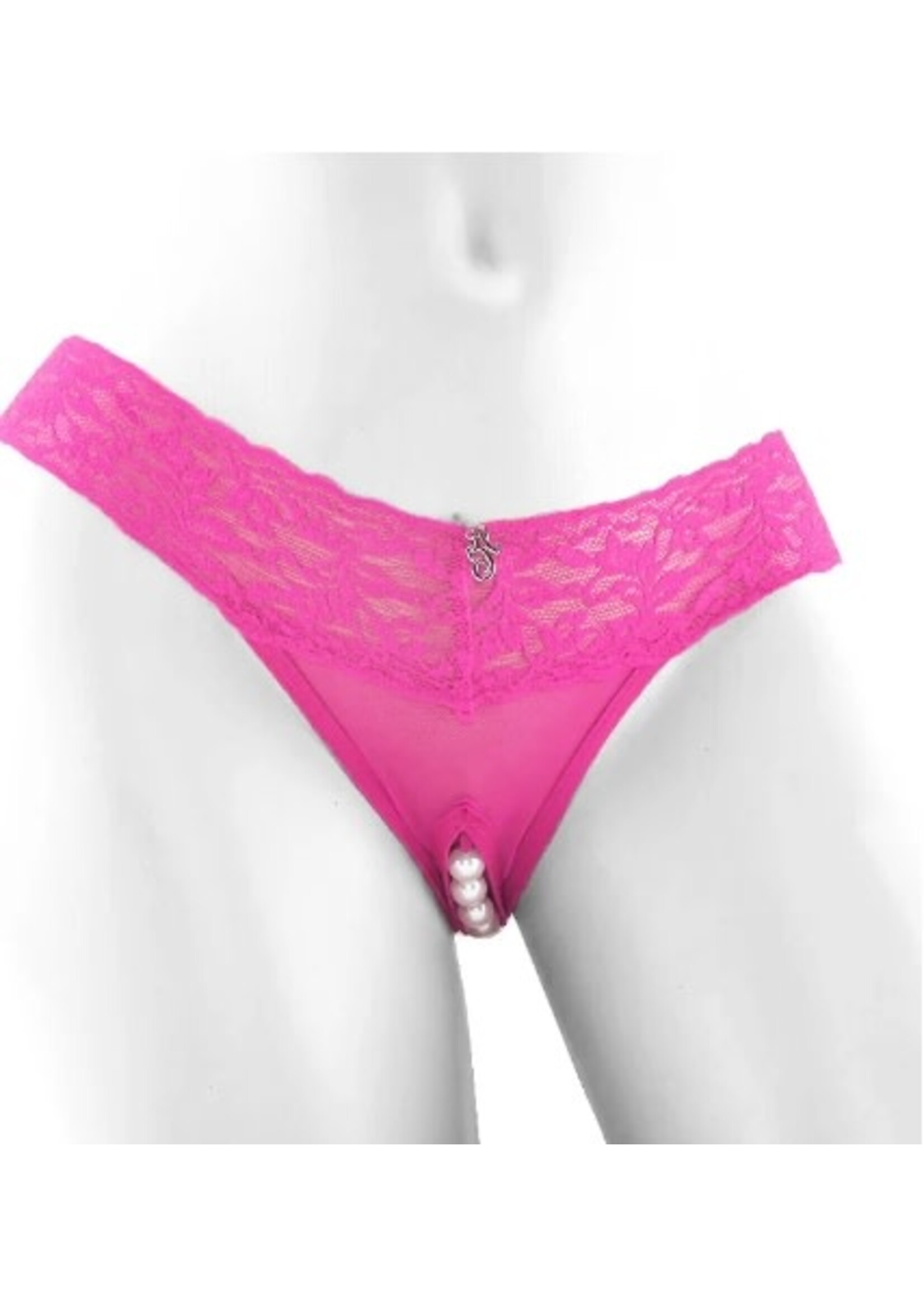 Stimulating Panties with Pearl Pleasure Beads Pink in S/M