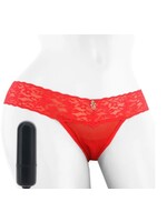 Vibrating Panties with Hidden Vibe Pocket Red Large - M/L