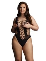 Le Désir Contrast Fence Net Black Teddy XL