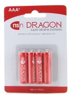 Dragon Super Alkaline Battery 4 pack in AAA