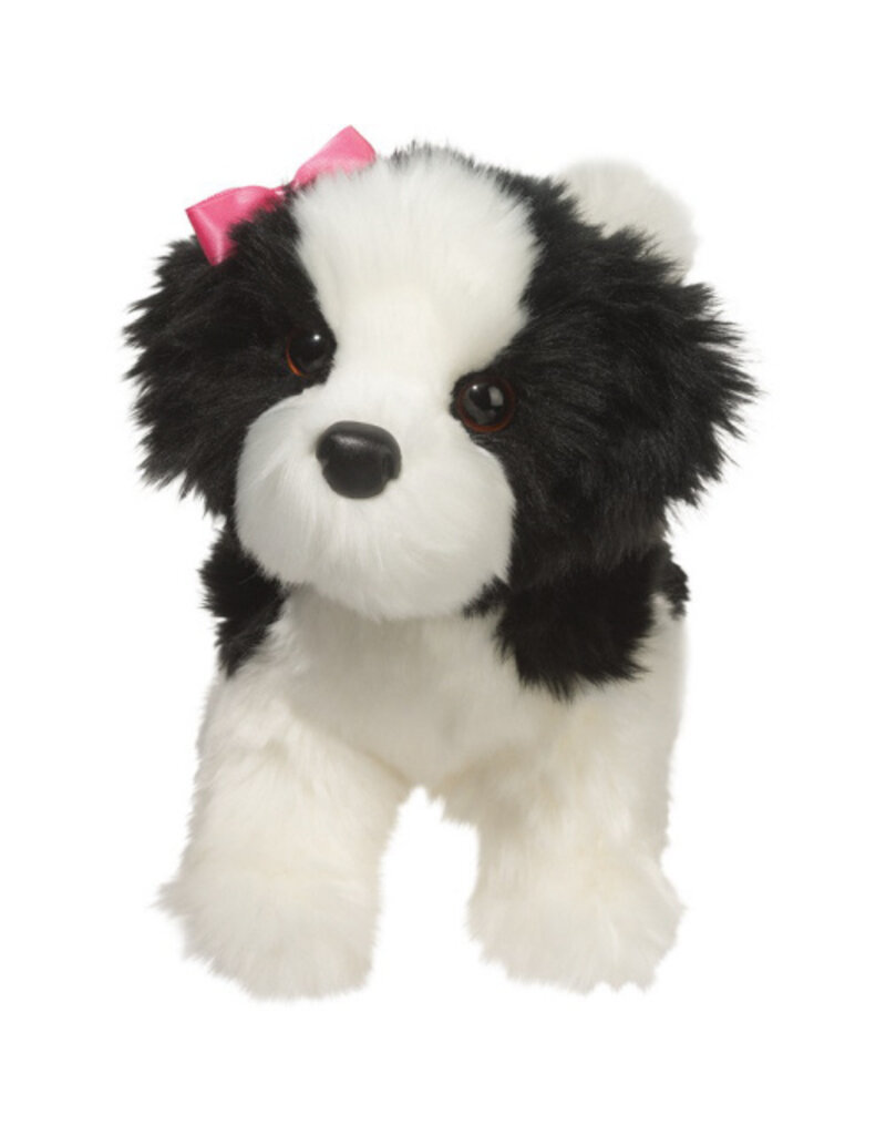 Poofy Black and White Shih-Tzu 10" Plush