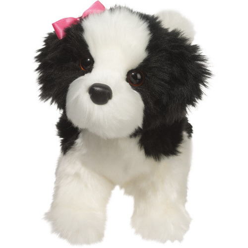 Poofy Black and White Shih-Tzu 10" Plush
