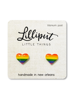 Lilliput Little Things Rainbow Heart Pride Earrings