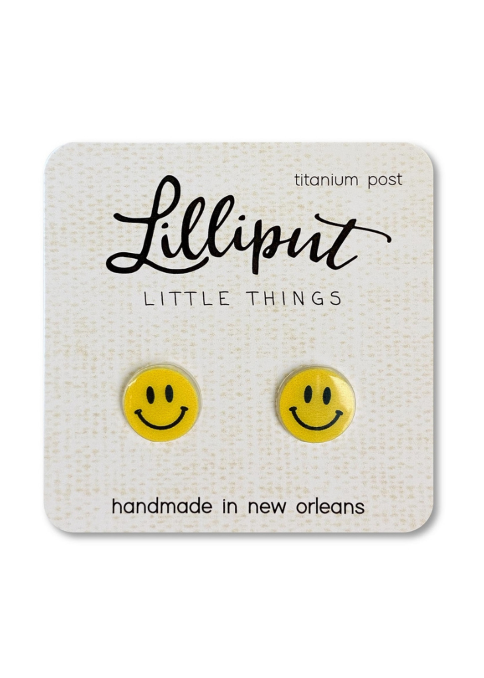 Lilliput Little Things Smiley Face Earrings