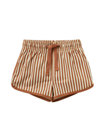 Rylee & Cru Rust Stripe Baby Swim Trunks