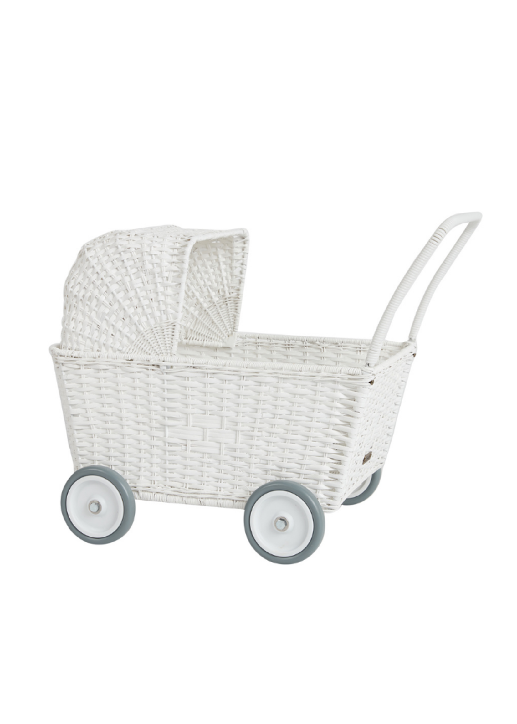 Olli Ella Rattan Strolley - White