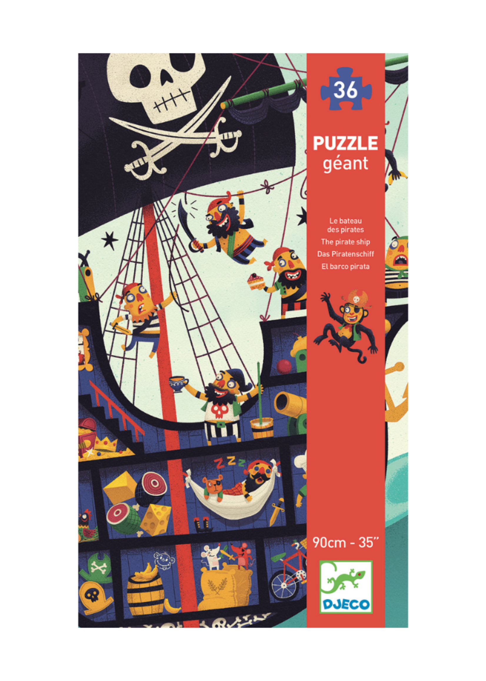 Djeco The Pirate Ship Giant Floor Puzzle - 36 Pieces