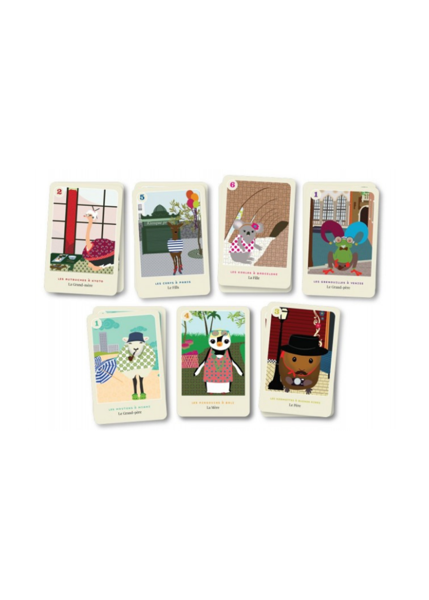Mon Petit Art Happy Families Card Game - The Tourists