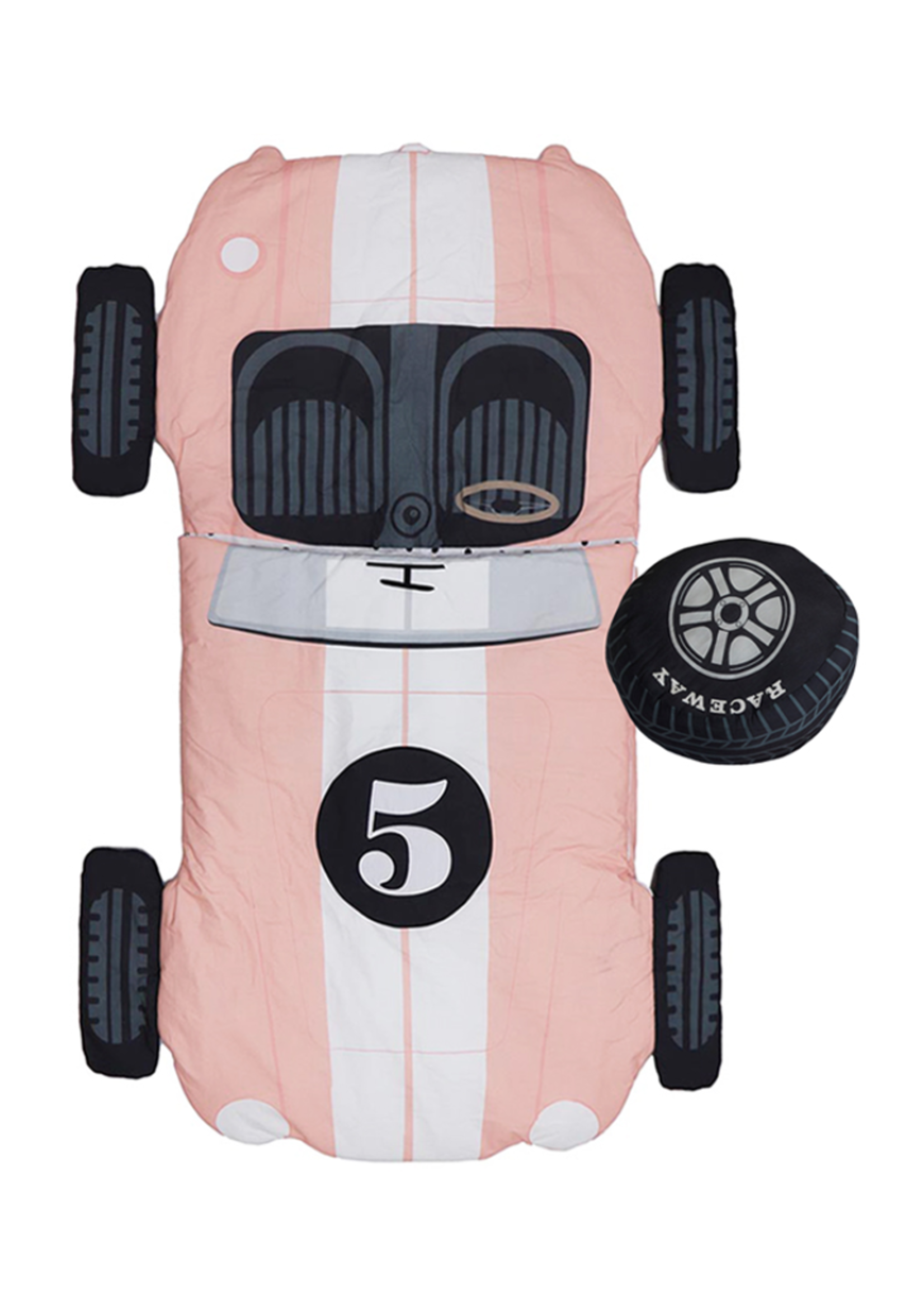 Wonder & Wise Pink Race Car Sleeping Bag