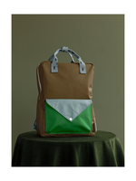 Sticky Lemon Sprinkles Envelope Large Backpack - Brassy Green + Apple Green + Steel Blue