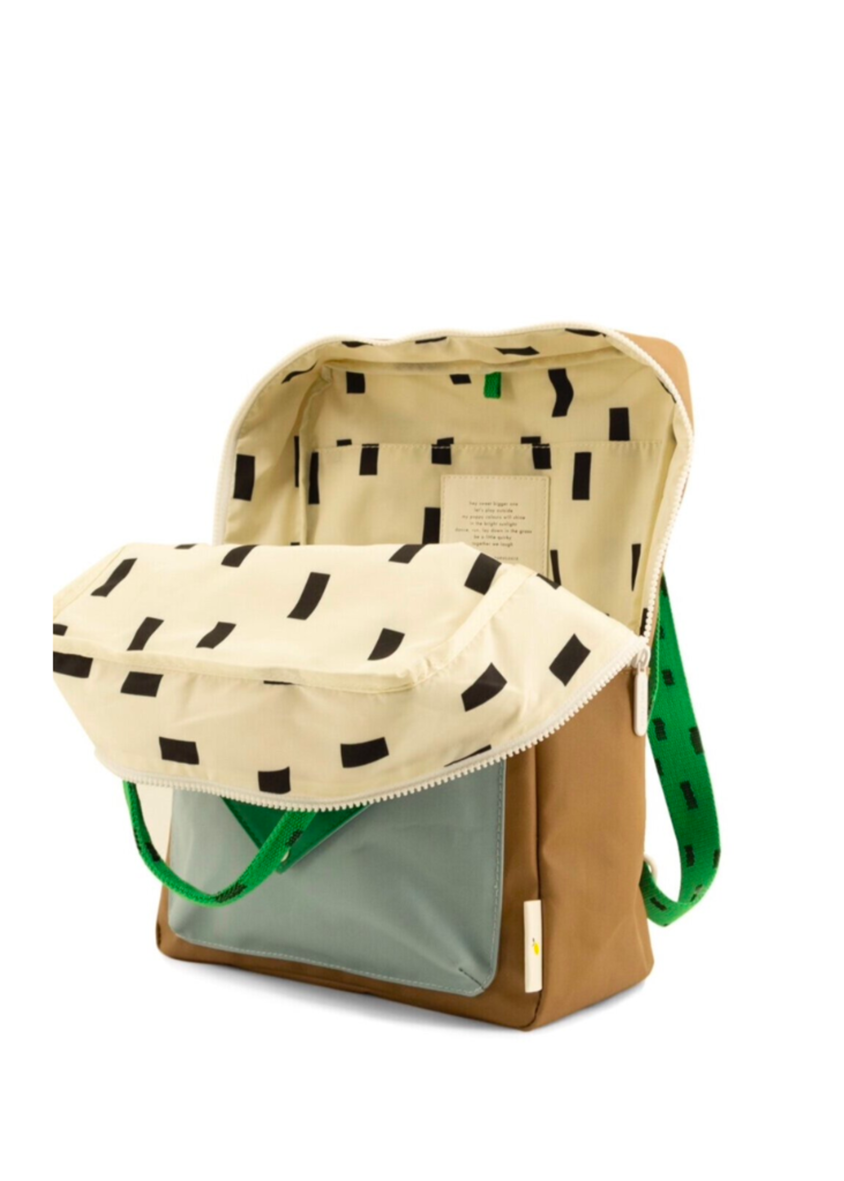 Sticky Lemon Sprinkles Envelope Large Backpack - Brassy Green + Apple Green + Steel Blue