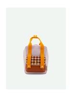 Sticky Lemon Gingham Small Backpack - Chocolate Sundae + Daisy Yellow + Mauve Lilac