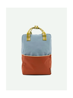 Sticky Lemon Colourblocking Large Backpack - Blueberry + Willow Brown + Pear Green