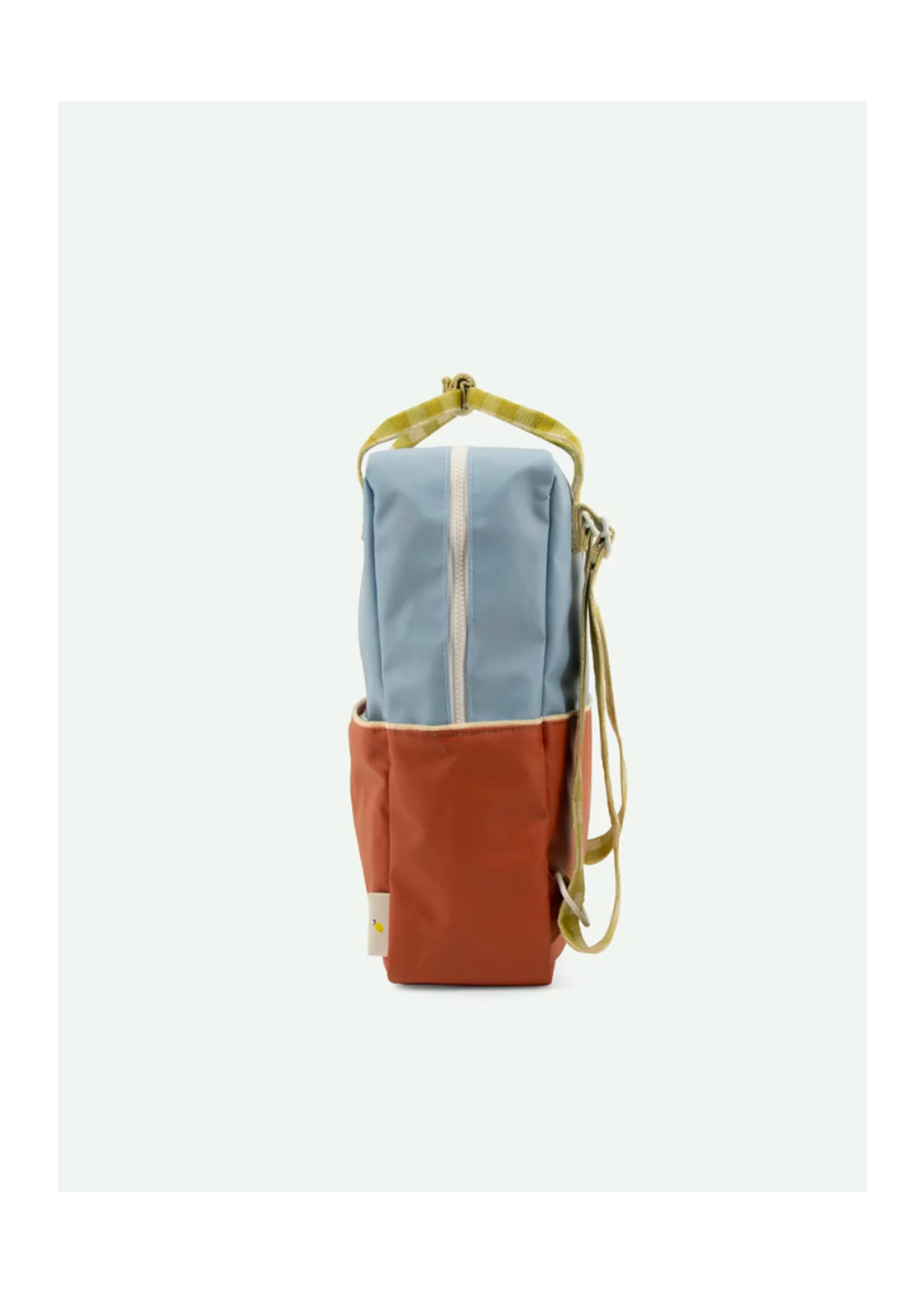 Sticky Lemon Colourblocking Large Backpack - Blueberry + Willow Brown + Pear Green