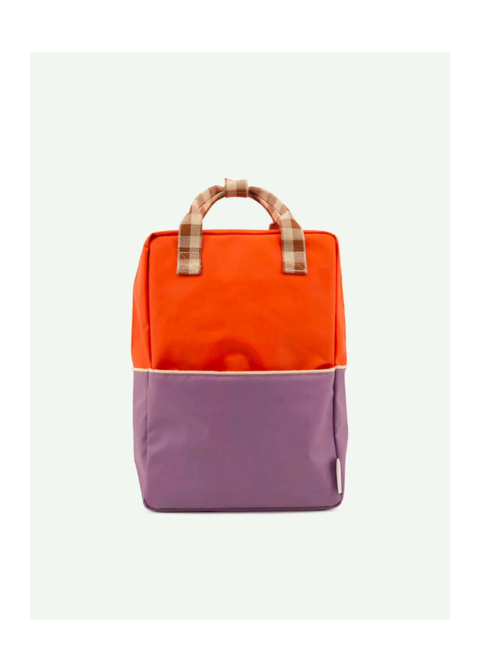 Sticky Lemon Colourblocking Large Backpack - Orange Juice + Plum Purple + Schoolbus Brown