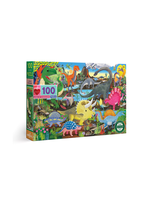 eeBoo Land of Dinosaurs Puzzle - 100 Pieces