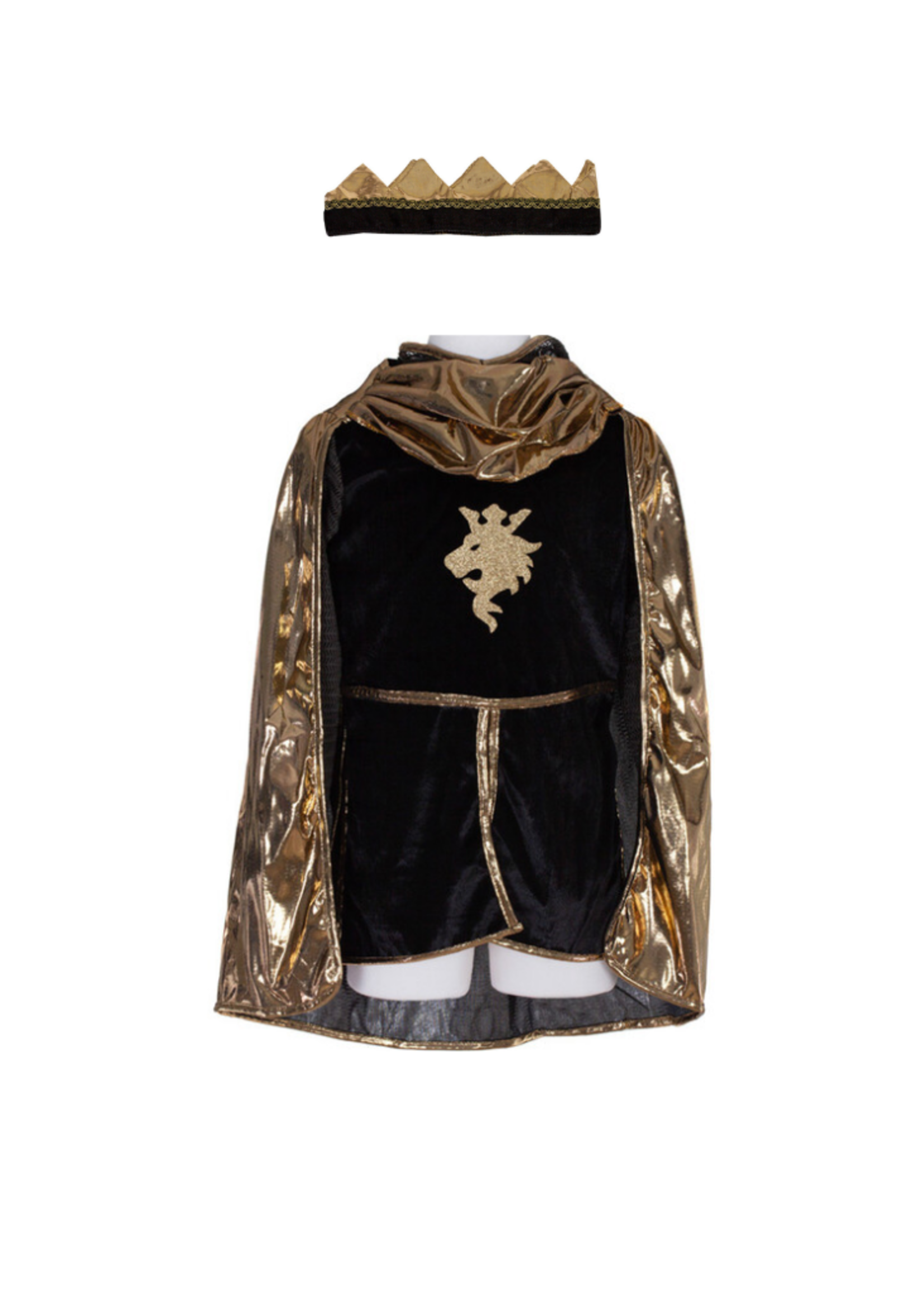 Great Pretenders Golden Knight With Tunic, Cape & Crown