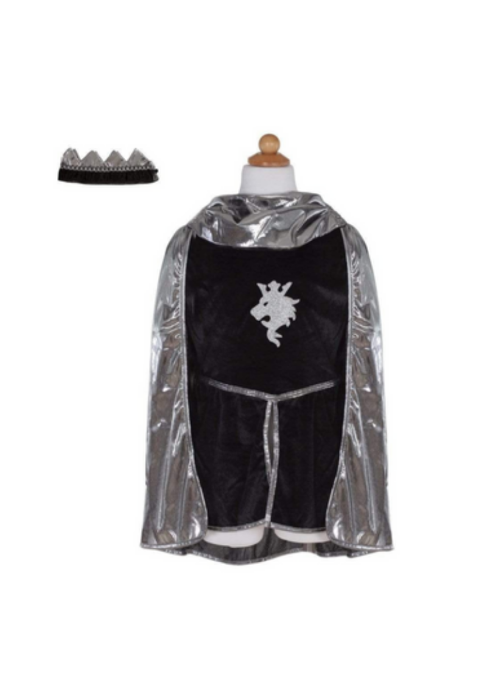 Great Pretenders Silver Knight With Tunic, Cape & Crown