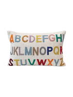 Creative Co-op Embroidered Alphabet Pillow