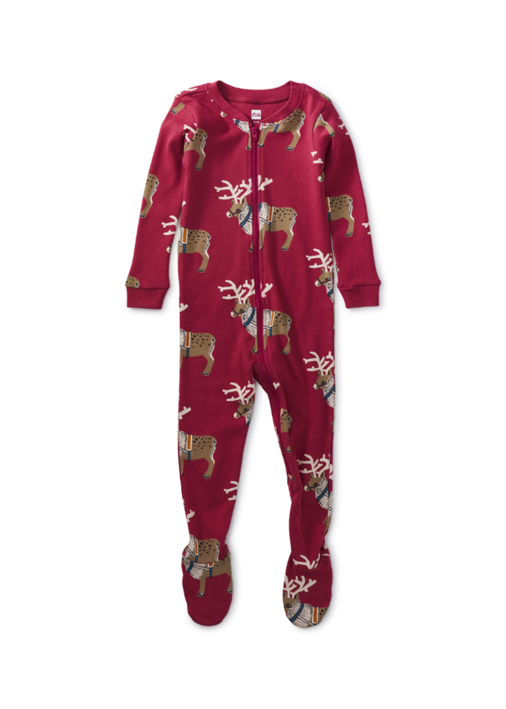 Tea Collection Swedish Reindeers Footed Romper