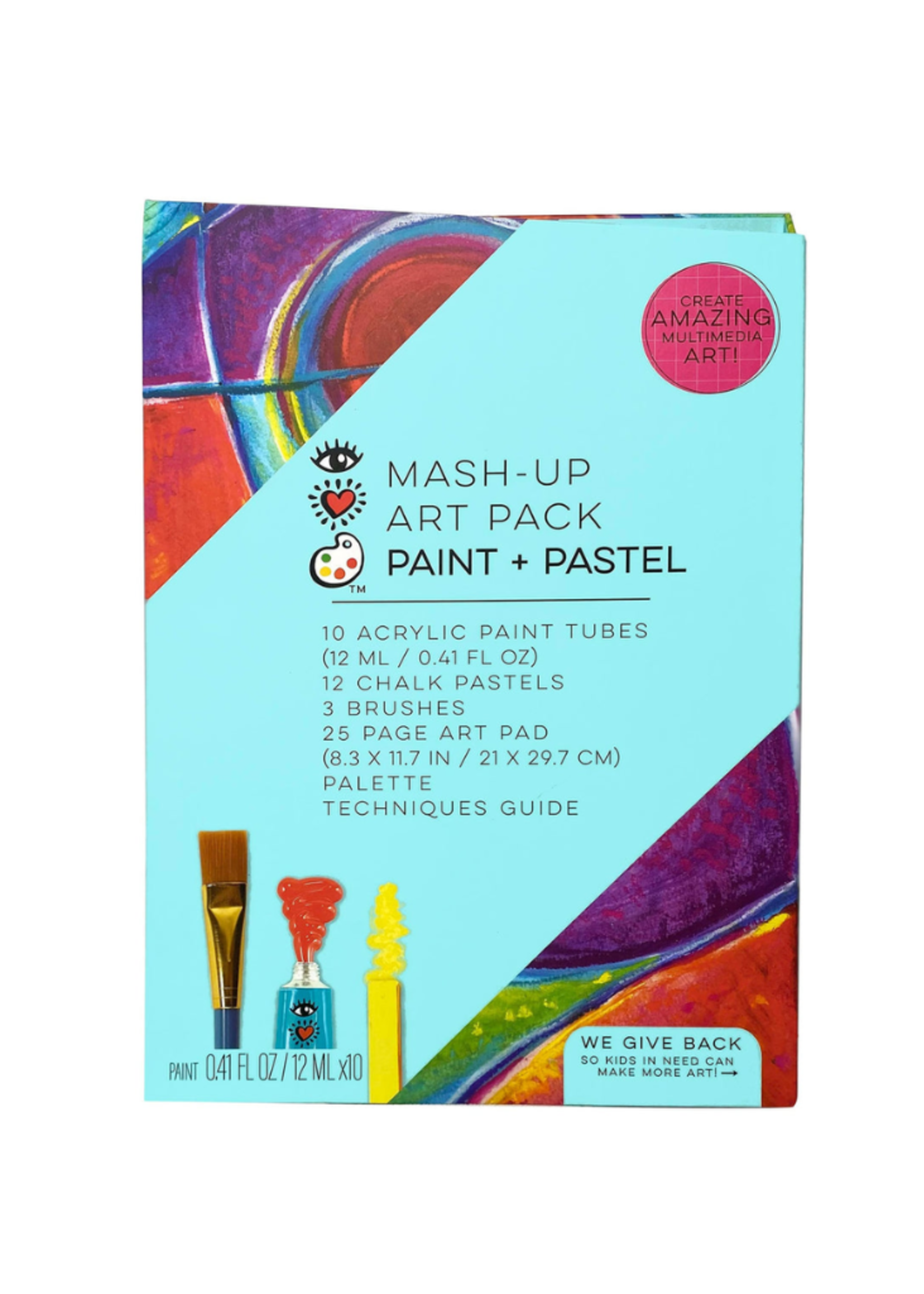Bright Stripes Paint + Pastel Mash-Up Art Pack