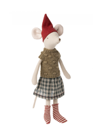 Maileg Medium Christmas Mouse, Girl